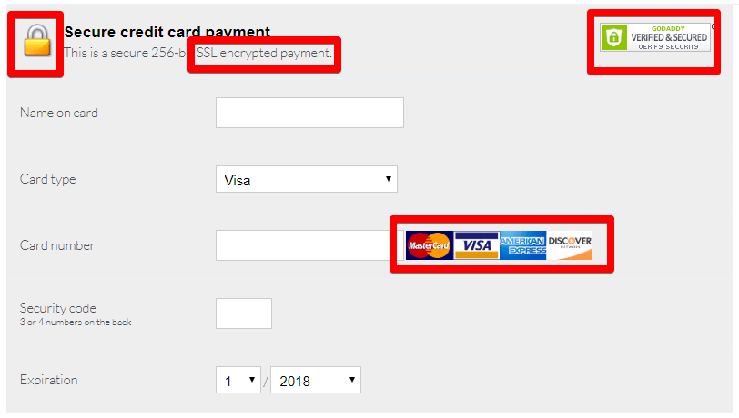 Информация о способах оплаты