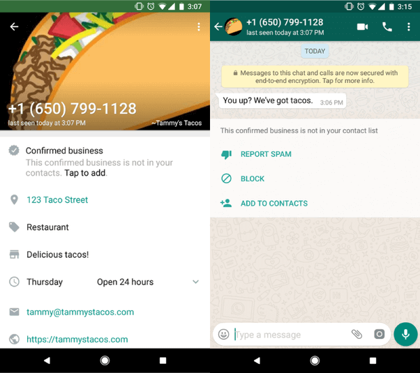 проверенный аккаунт Whatsapp