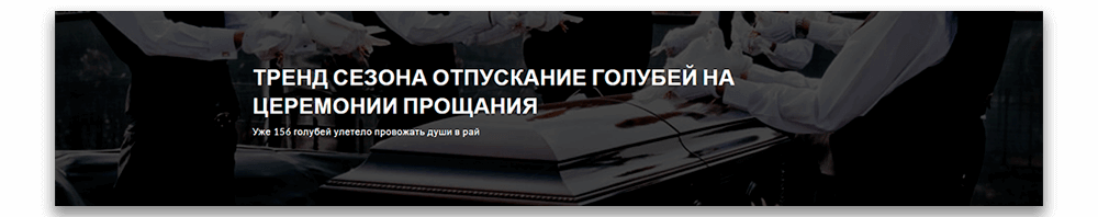 Тренд сезона: отпускание голубей на церемонии прощания