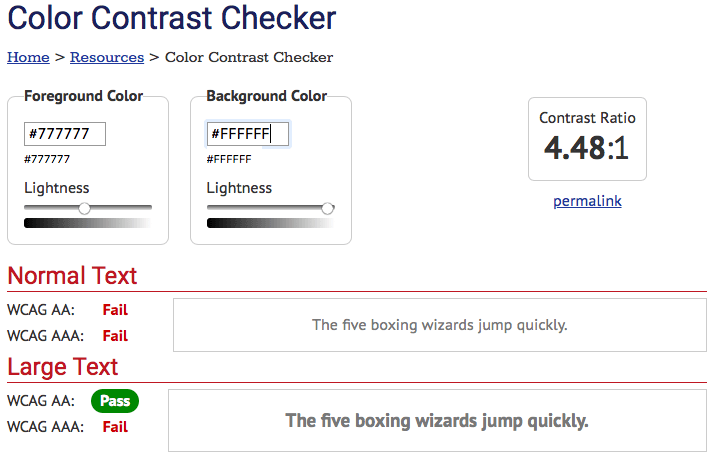 color contrast checker
