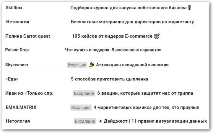 email theme with selection