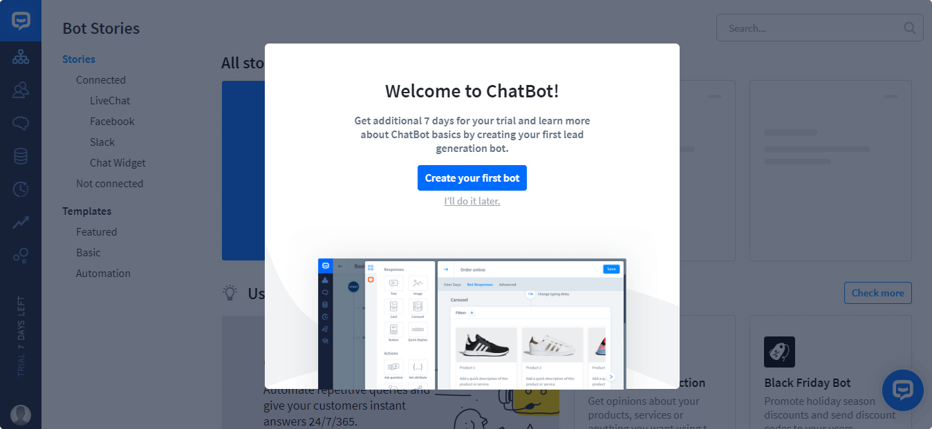 Интерфейс сервиса ChatBot