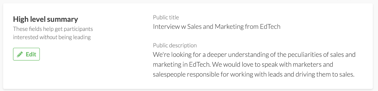 характеристика Dashly на сайте User Interviews