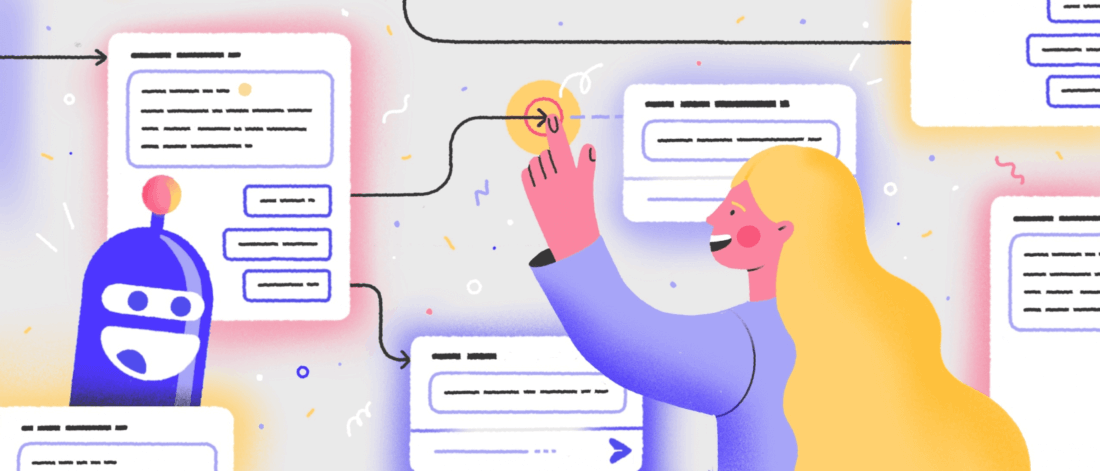 Визуальный конструктор чат-ботов для сайта в Carrot quest: легко собирайте сложные сценарии