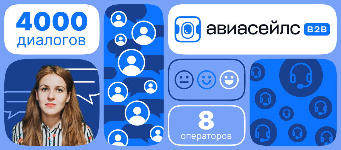 Кейс «Авиасейлс для бизнеса»: 8 операторов на 4000 диалогов. Как организовать работу поддержки в Carrot quest
