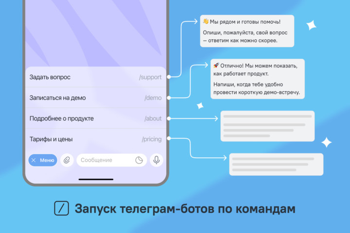 Команды в Telegram-ботах: множество сценариев в одном боте