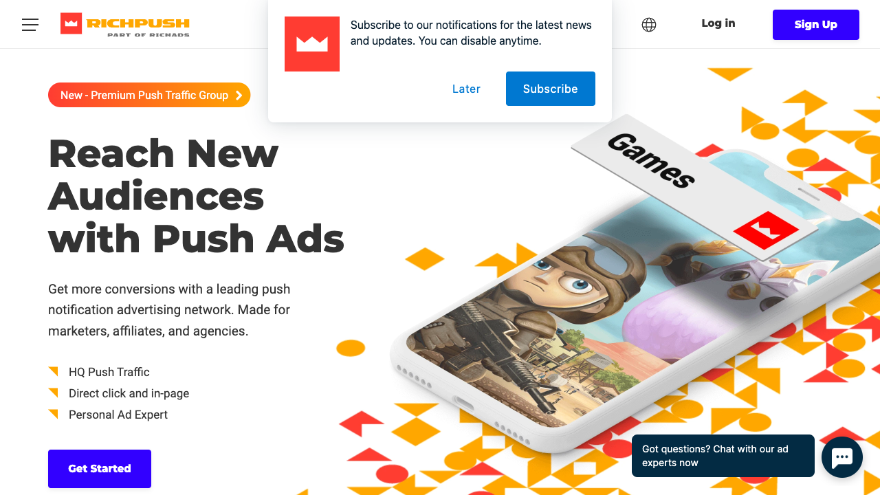 RichPush — пример чата от Carrot quest