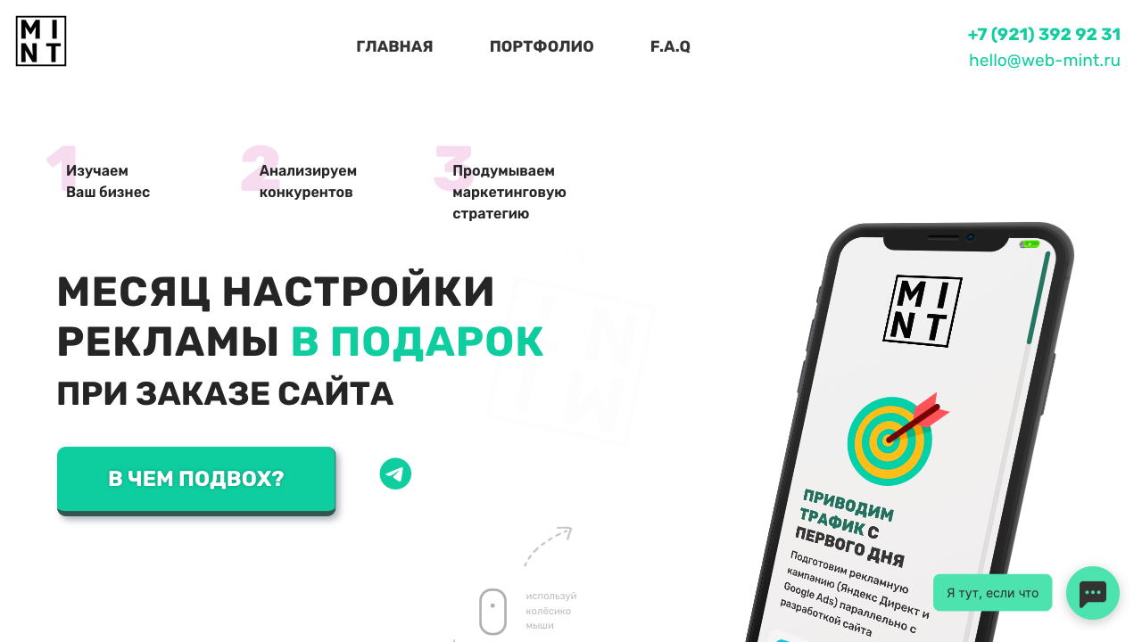 Web-mint.ru — пример чата от Carrot quest