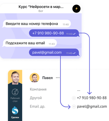 Создавать сделку в CRM, если лид оставил заявку в боте