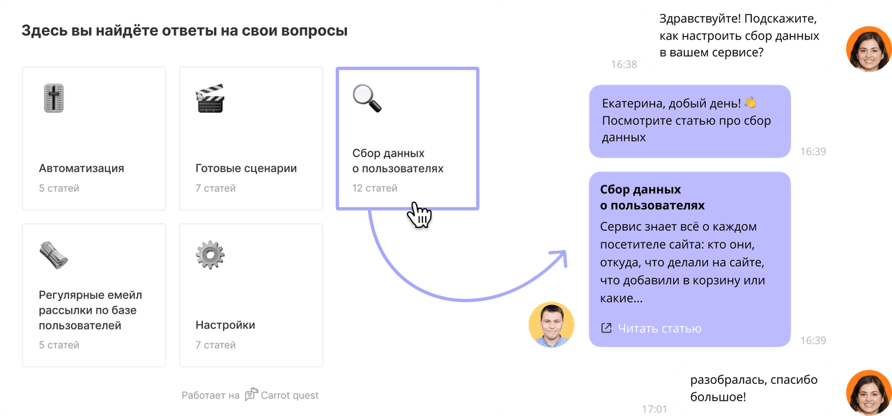 Сэкономьте время операторов поддержки с помощью базы знаний