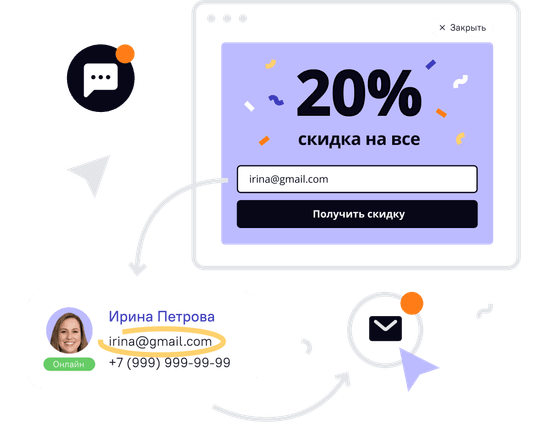 Больше пользователей поймут ваш сервис и вернутся к использованию. С помощью емейл-сценариев, поп‑ап окошек и бизнес-чата